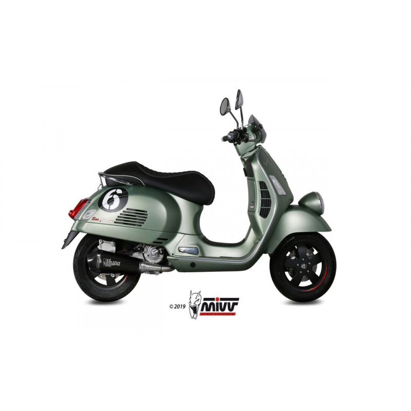 MIVV Piaggio Vespa gts 300 2008 Delta race Sport Imp. compl./full sys. 1x1 Steel black
