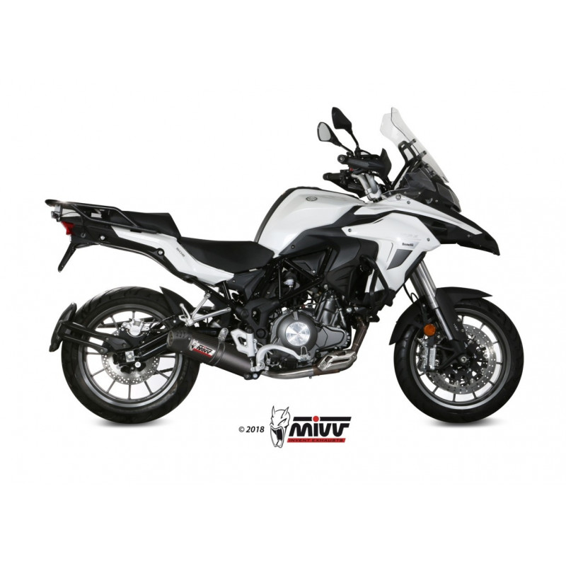 MIVV Benelli Trk 502 2017 Oval Sport Slip-on Carbon met Carbon eindkap