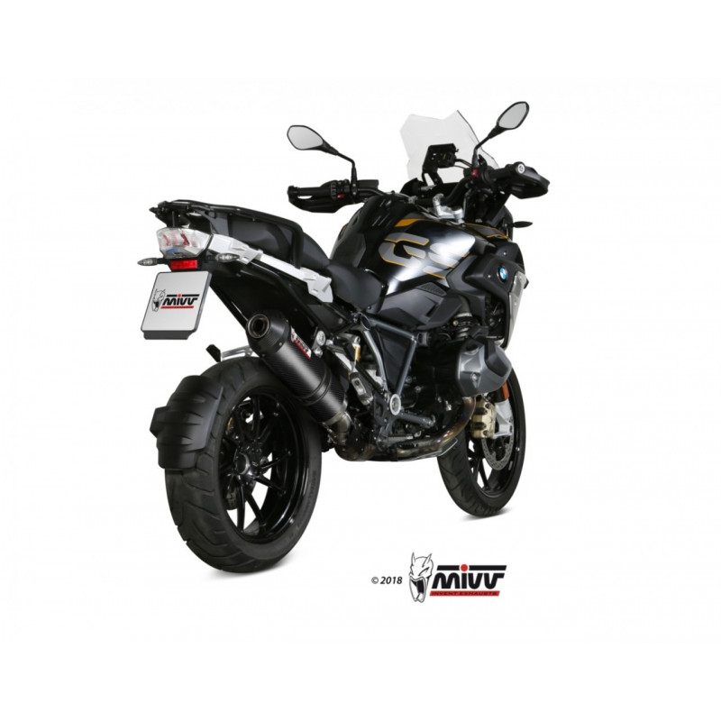 MIVV Bmw R 1250 gs / adventure 2019 Oval Sport Slip-on Carbon met Carbon eindkap
