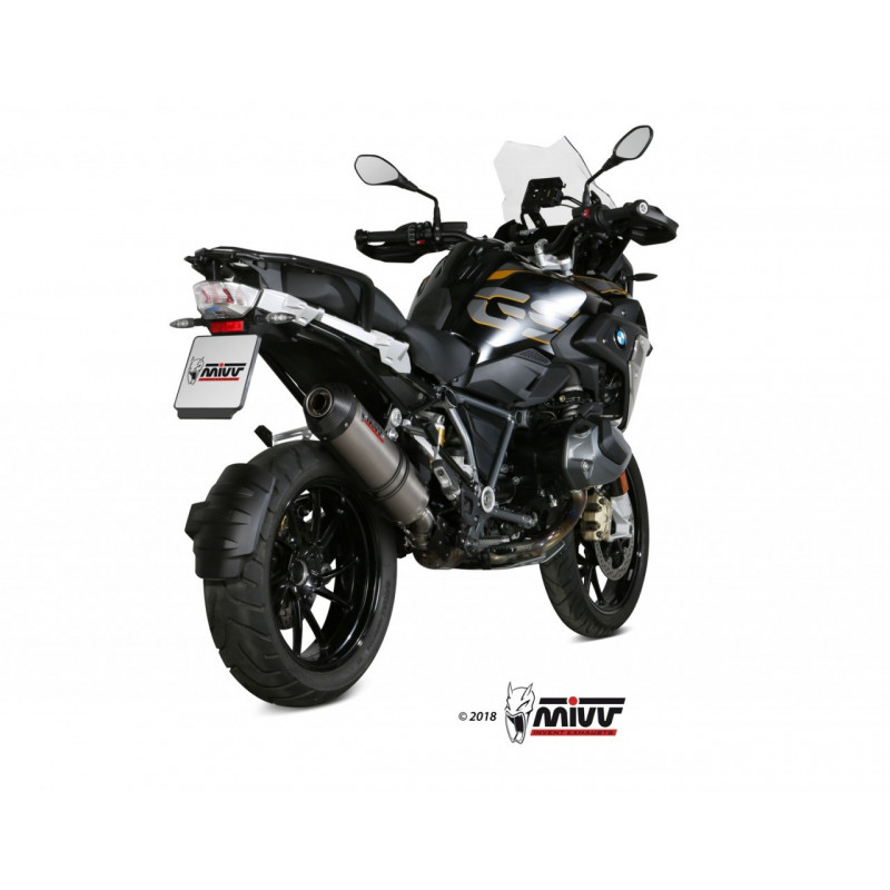 MIVV Bmw R 1250 gs / adventure 2019 Oval Sport Slip-on Titanium met Carbon eindkap