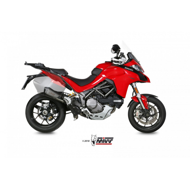 MIVV Ducati Multistrada 1200 2015 2017 Delta race Sport Slip-on RVS met Carbon eindkap