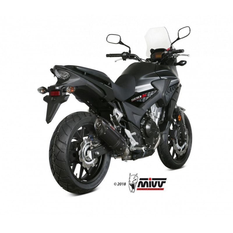 MIVV Honda Cb 500 x 2017 Suono Sport Slip-on Steel black