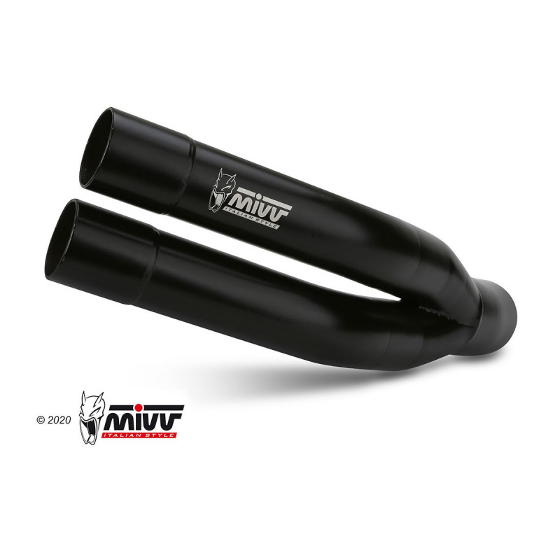 MIVV Yamaha Mt-03 2016 Double Gun Sport Slip-on Steel black