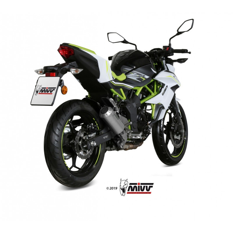 MIVV Kawasaki Ninja 125 2019 Mk3 Sport Slip-on RVS (Inox)