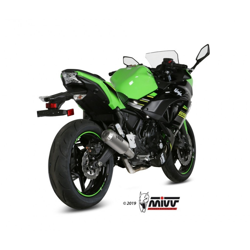MIVV Kawasaki Ninja 650 2017 Mk3 Sport Imp. compl./full sys. 2x1 RVS (Inox)