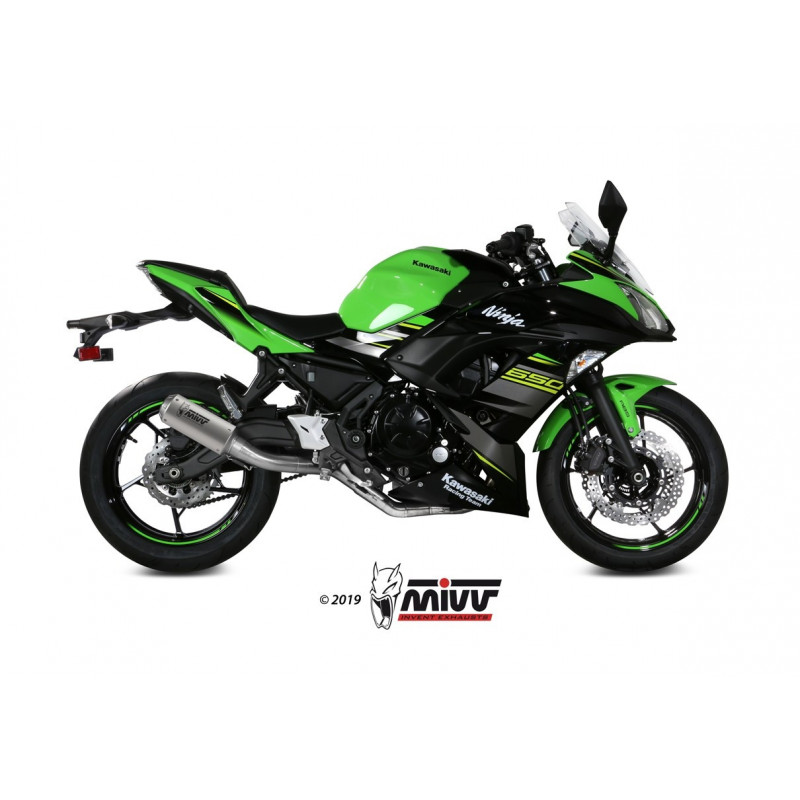 MIVV Kawasaki Ninja 650 2017 Mk3 Sport Imp. compl./full sys. 2x1 RVS (Inox)