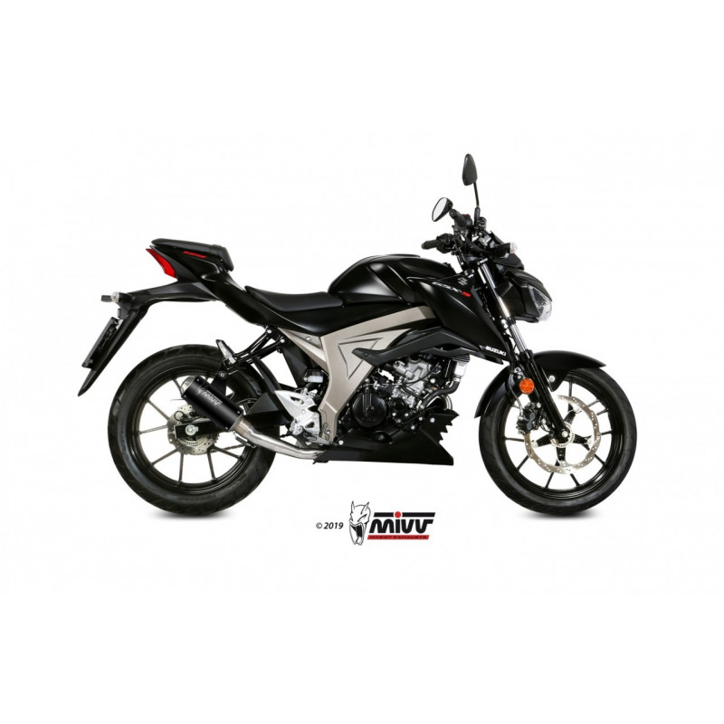 MIVV Suzuki GSX-R 125 2017 Mk3 Sport Imp. compl./full sys. 1x1 Steel black