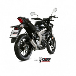 MIVV Suzuki GSX-R 125 2017 Mk3 Sport Imp. compl./full sys. 1x1 RVS (Inox)