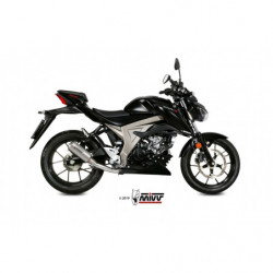 MIVV Suzuki GSX-R 125 2017 Mk3 Sport Imp. compl./full sys. 1x1 RVS (Inox)