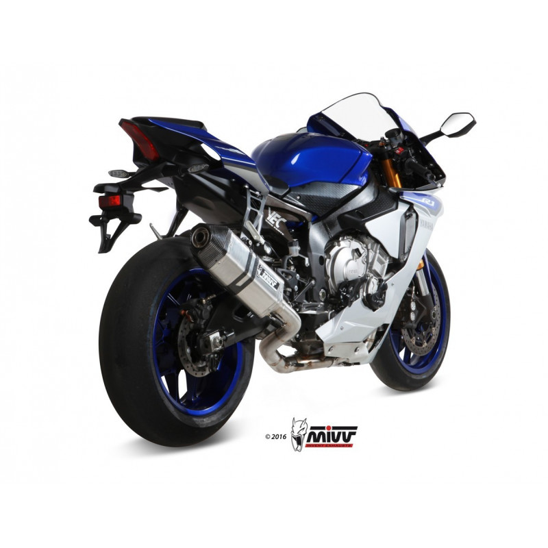 MIVV Yamaha Yzf 1000 r1 2015 Speed edge Power steel Imp. compl./full sys. 4x2x1 RVS (Inox)
