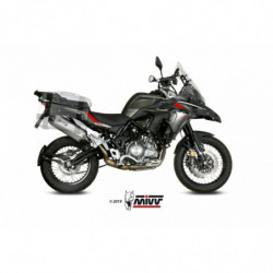 MIVV Benelli Trk 502 x 2018 Speed Edge Sport Slip-on RVS met Carbon eindkap