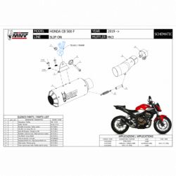 MIVV MK3 Rvs HONDA CB 500 F 19-22