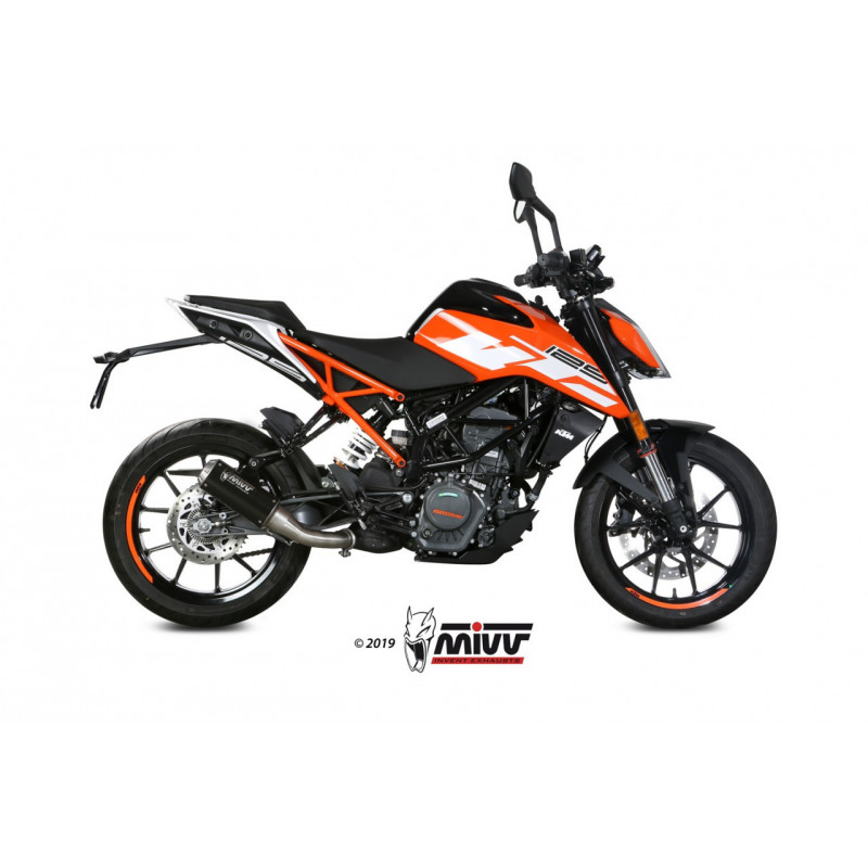 MIVV MK3 Rvs zwart KTM 125 DUKE 2017 -