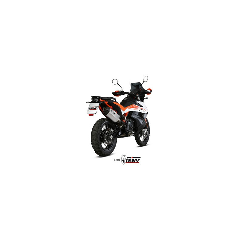 MIVV Ktm 790 adventure / r 2019 Speed Edge Sport Slip-on RVS met Carbon eindkap