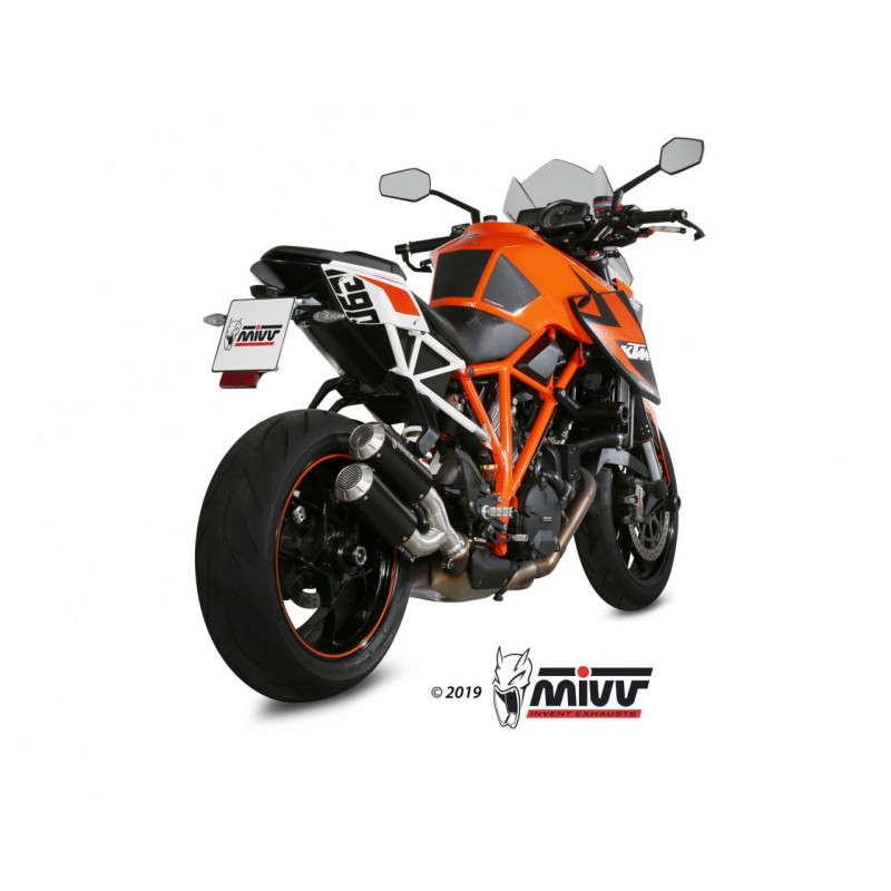 MIVV MK3 Rvs zwart KTM 1290 SUPERDUKE 2014 -