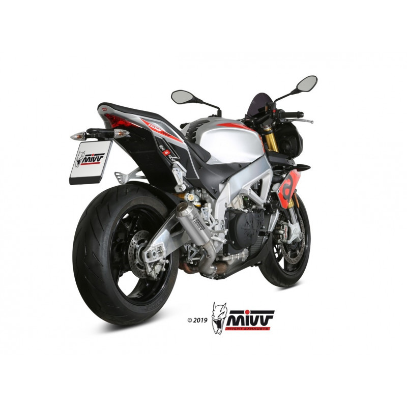 MIVV Aprilia Tuono v4 1100 2018 Mk3 Sport Slip-on RVS (Inox)