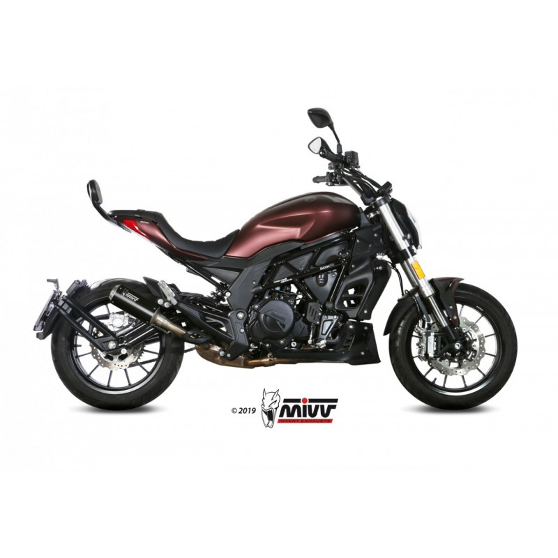 MIVV Benelli 502c 2019 Mk3 Sport Slip-on Steel black