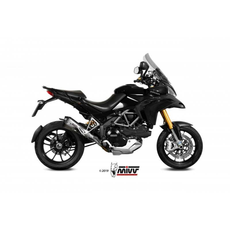 MIVV Ducati Multistrada 1200 2010 2014 Delta race Sport Slip-on RVS met Carbon eindkap