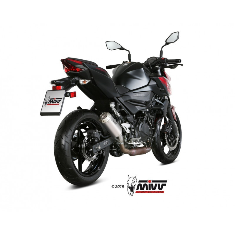 MIVV Kawasaki Ninja 400 2018 Mk3 Sport Slip-on RVS (Inox)