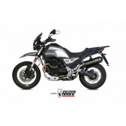 MIVV Moto guzzi V85 tt 2019 Oval Sport Slip-on Carbon met Carbon eindkap