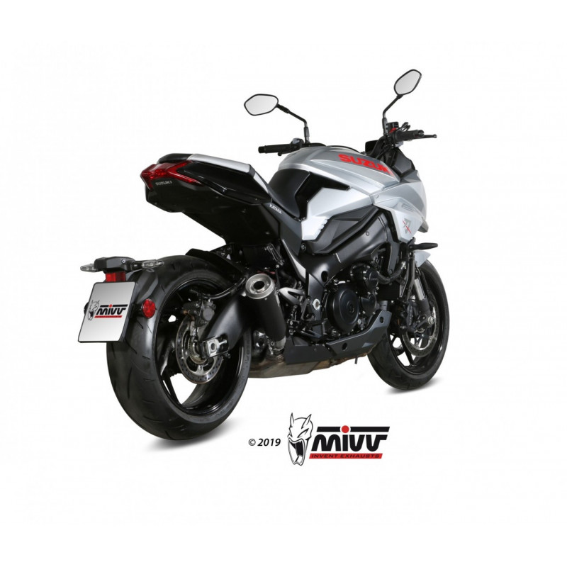 MIVV Suzuki Gsx-s 1000 katana 2019 2020 Ghibli Sport Slip-on Steel black