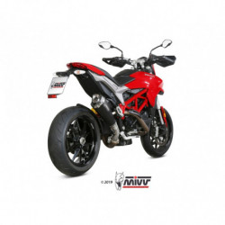 MIVV Ducati Hypermotard 939 2016 2018 Delta race Sport Slip-on RVS met Carbon eindkap