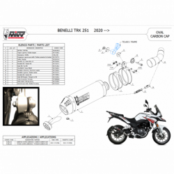 MIVV Oval Titanium BENELLI TRK 251 19-22