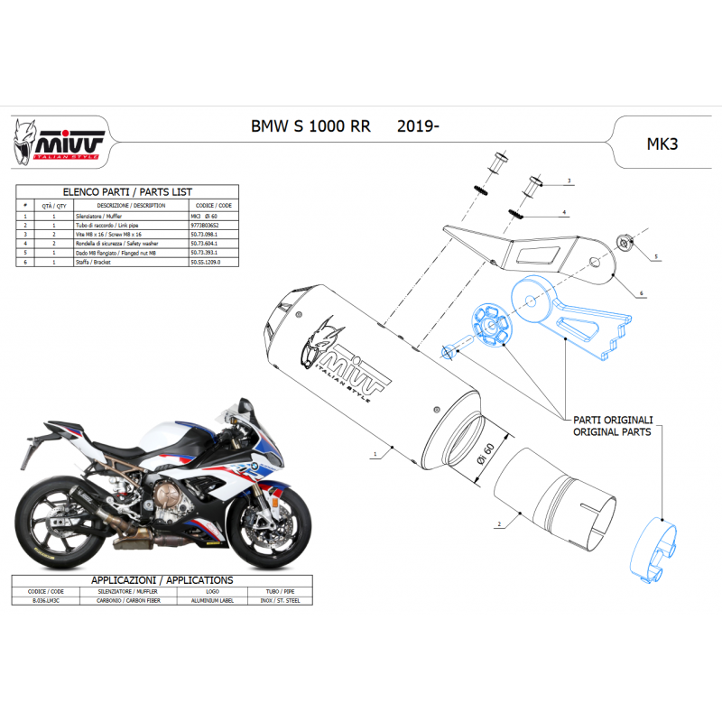 MIVV MK3 Carbon BMW S 1000 RR 19-22