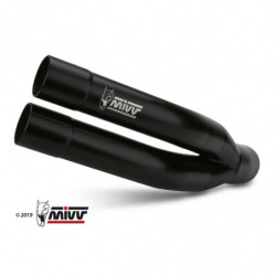 MIVV Double Gun Rvs zwart KAWASAKI Z900 20-22