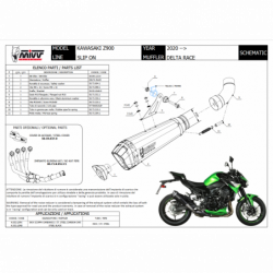 MIVV Delta Race Rvs KAWASAKI Z900 20-22