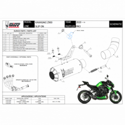 MIVV MK3 Carbon Kawasaki Z 900 20-22