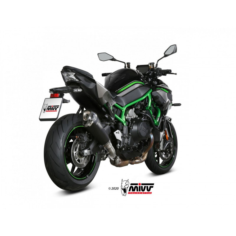 MIVV Delta Race Rvs zwart Kawasaki Z 1000 H2/SE 20-22