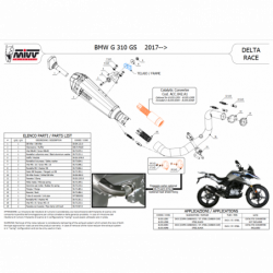 MIVV Delta Race Black BMW G 310 GS 18-22