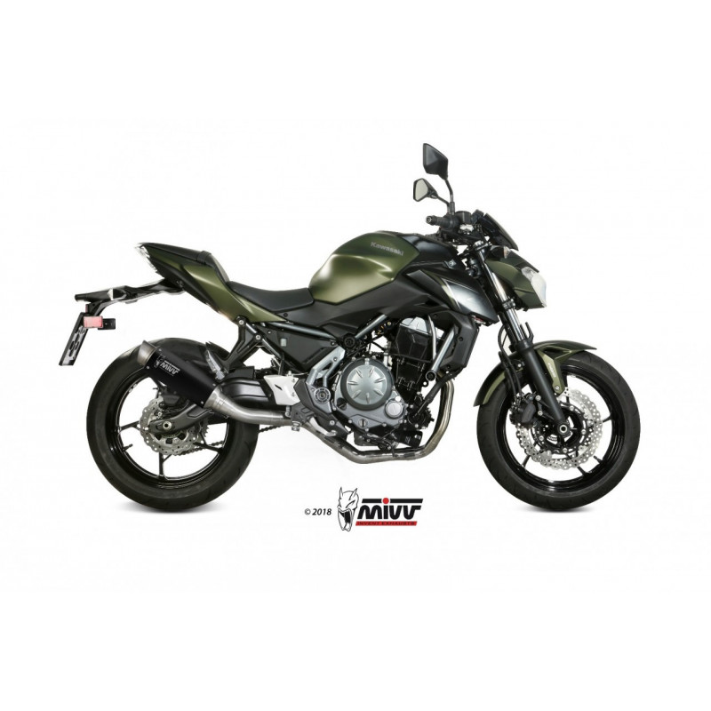 MIVV GPpro Rvs zwart KAWASAKI Z650/Ninja 650 17-21