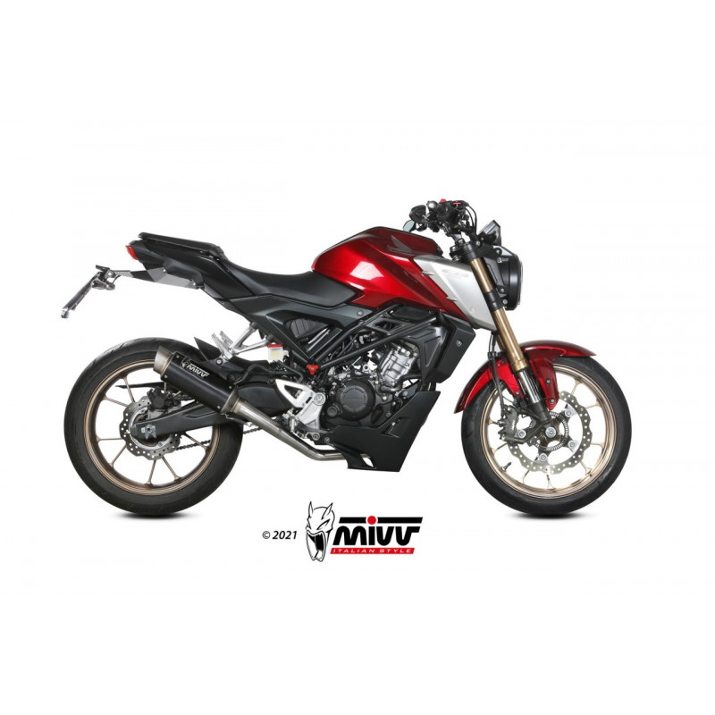 MIVV GPPro Rvs zwart Compleet systeem Honda CB 125 R 21-22