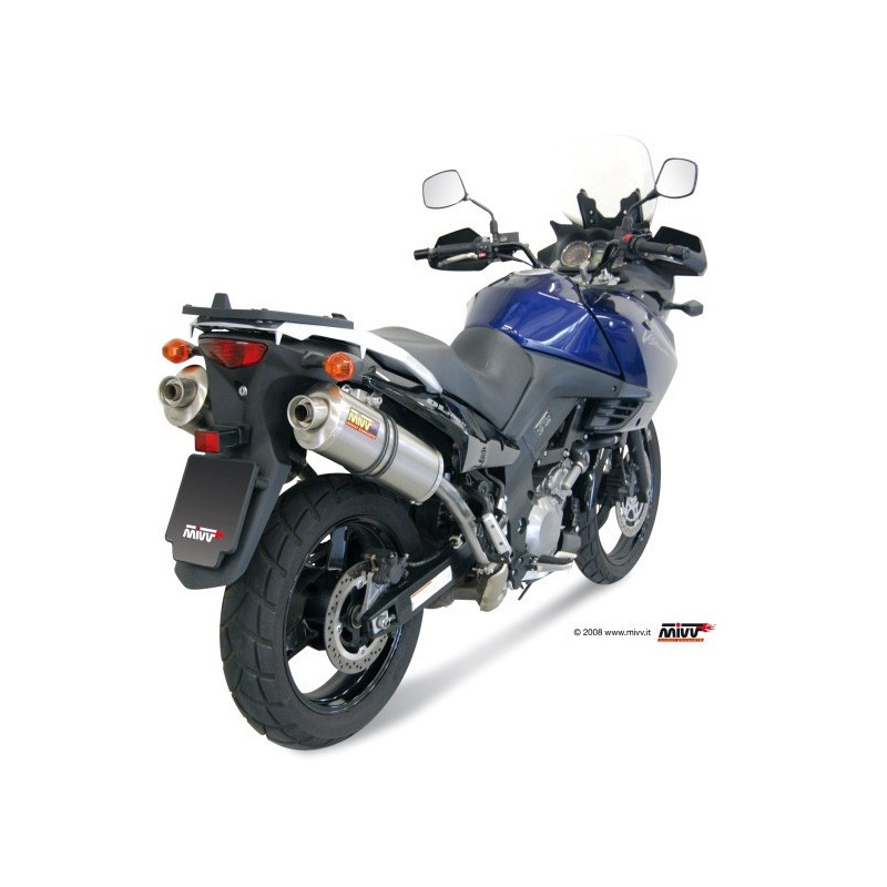 MIVV Suzuki DL V-Strom 1000 2002 2013 Oval Sport 2 slip-on Titanium
