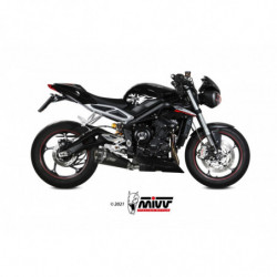 MIVV Delta Race Rvs zwart Triumph Street Triple R/S/RS 17-22
