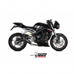 MIVV XM5 Rvs zwart Triumph Street Triple R/S/RS 17-21