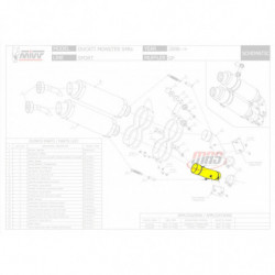 MIVV verbindingsbuis Ducati...