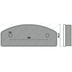 FD0284K6-BRAKE PADS KART K6