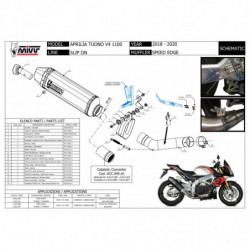 MIVV Speed Edge Titanium Aprilia Tuono V4 1100 18-20