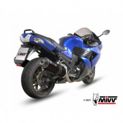 MIVV OVAL Rvs zwart KAWASAKI ZZR 1400 06-07