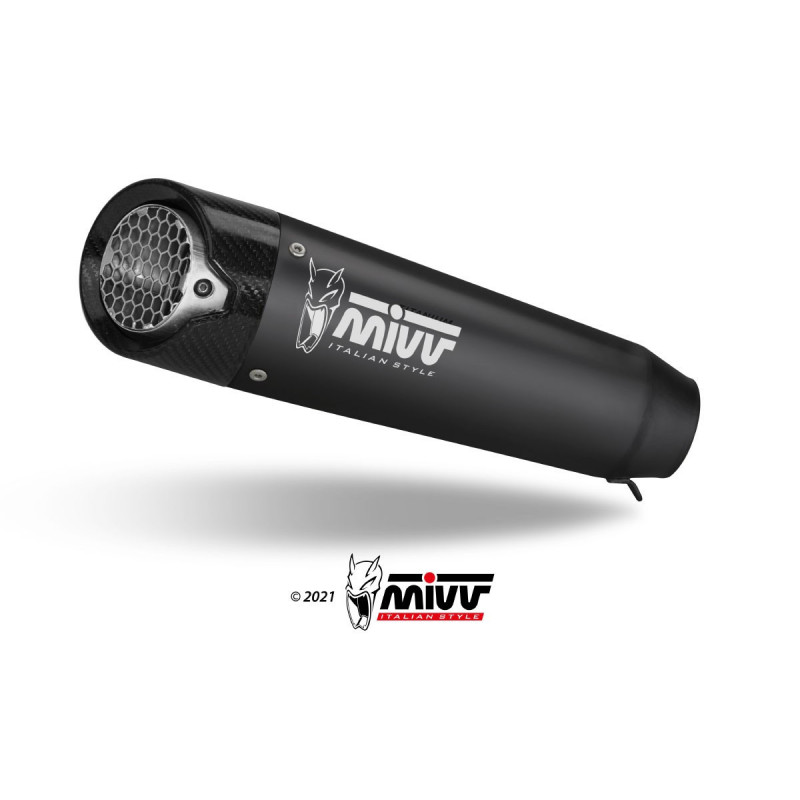 MIVV X-M5 Compleet systeem Rvs zwart TRIUMPH TRIDENT 660 21-22