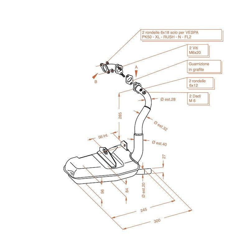 LeoVince Sito Plus Piaggio HP/PK 50/XL/RUSH/N/FL2
