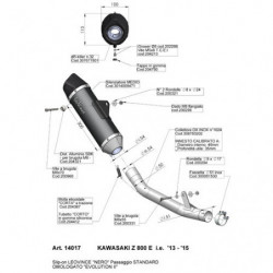 LeoVince LV Nero Kawasaki Z 800 E '13/16