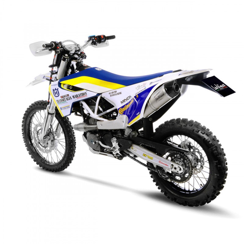 Leovince SBK LV One EVO 1/1 husqvarna 701 Enduro/supermoto RVS (Inox) met catalysator