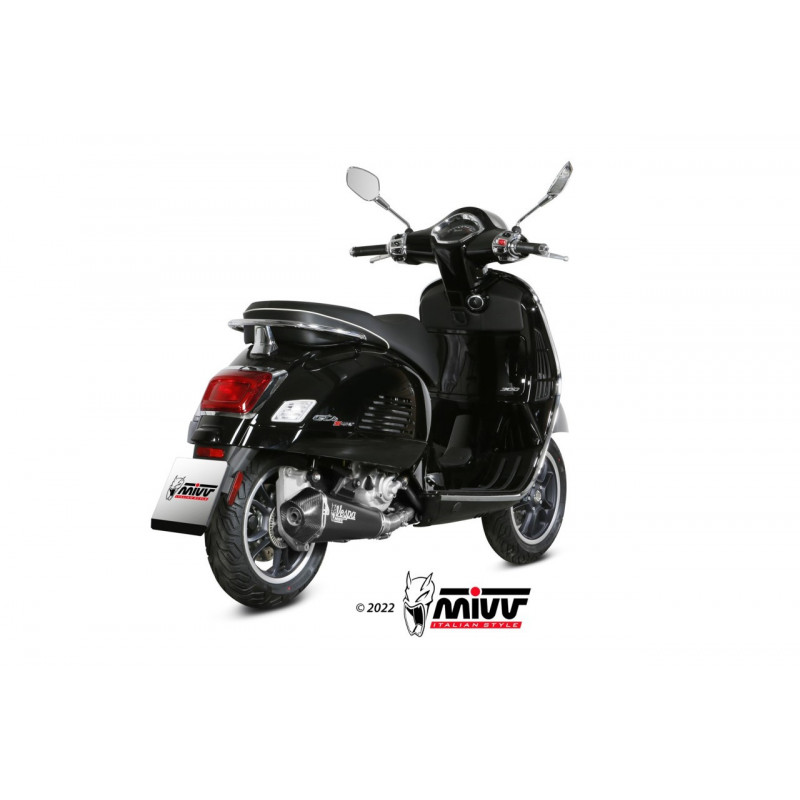 MIVV DELTA RACE Rvs zwart PIAGGIO VESPA GTS 300 21-23