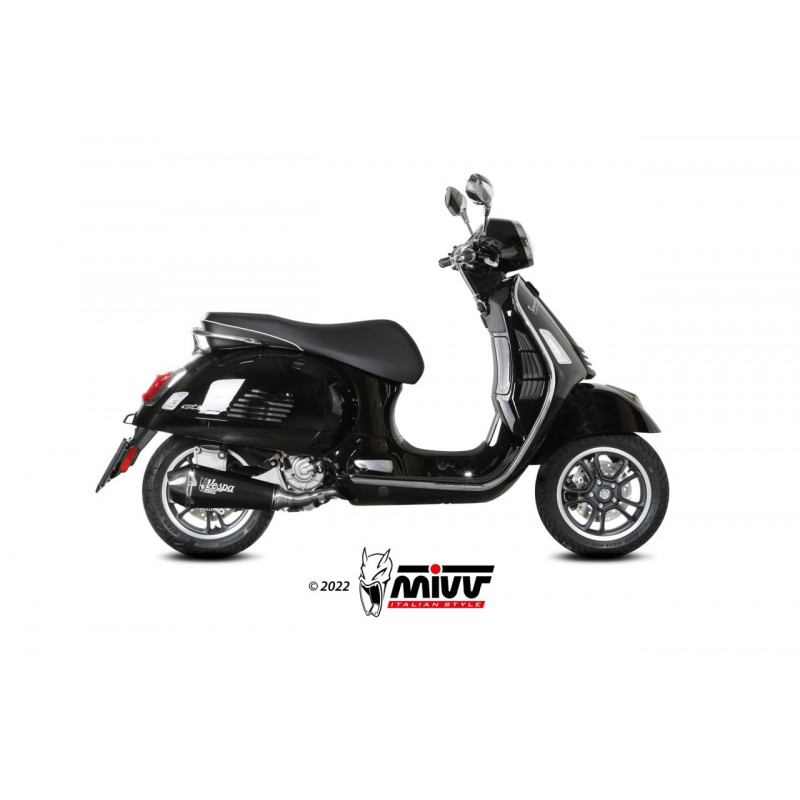 MIVV DELTA RACE Rvs zwart PIAGGIO VESPA GTS 300 21-23