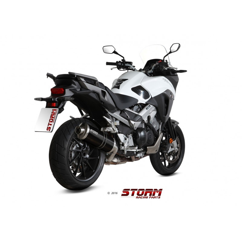 Storm by MIVV OVAL black Honda Crossrunner 800 15/16