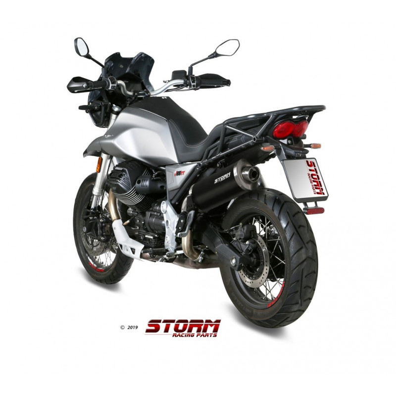 Storm by MIVV OVAL black Moto Guzzi V85 TT 19-22